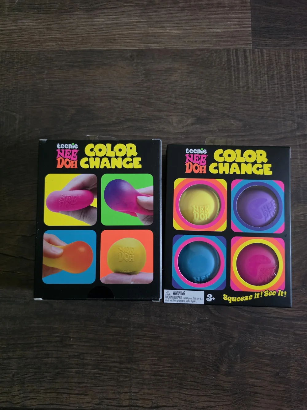 Teenie Nee Doh Color Change Squishy Pack - Yellow, Purple, Blue, Pink (2 Boxes)